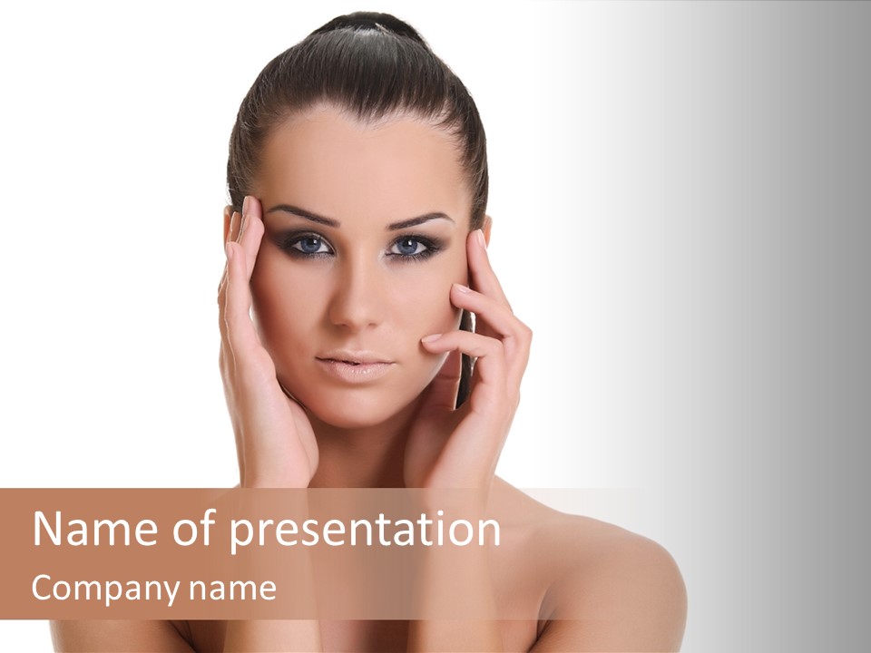 Woman Portrait Face PowerPoint Template