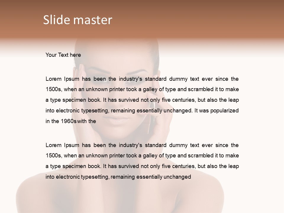 Woman Portrait Face PowerPoint Template