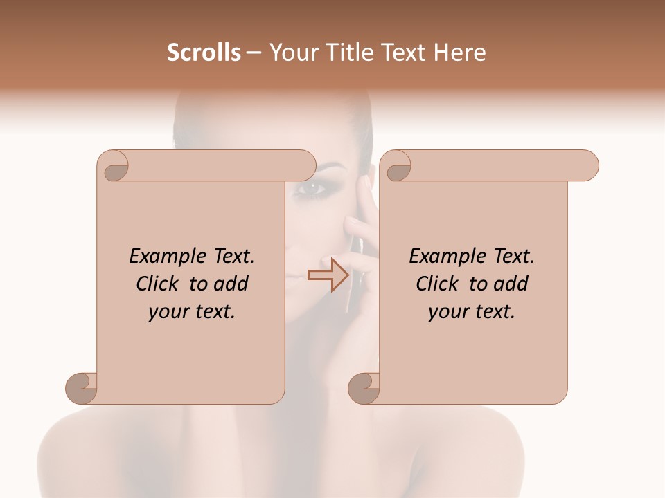 Woman Portrait Face PowerPoint Template