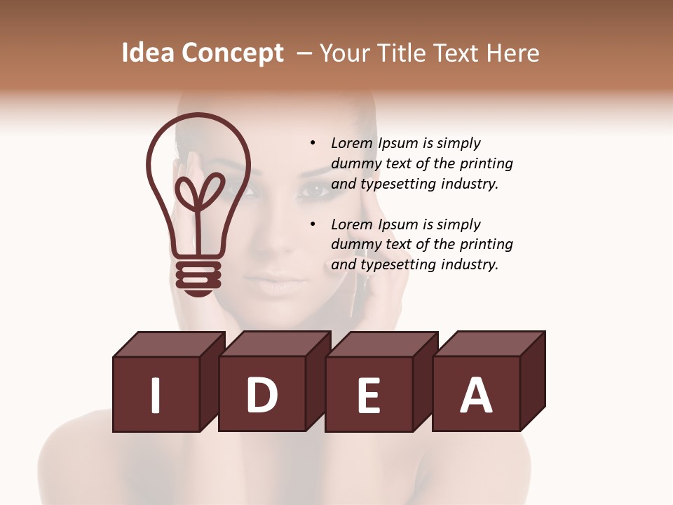 Woman Portrait Face PowerPoint Template