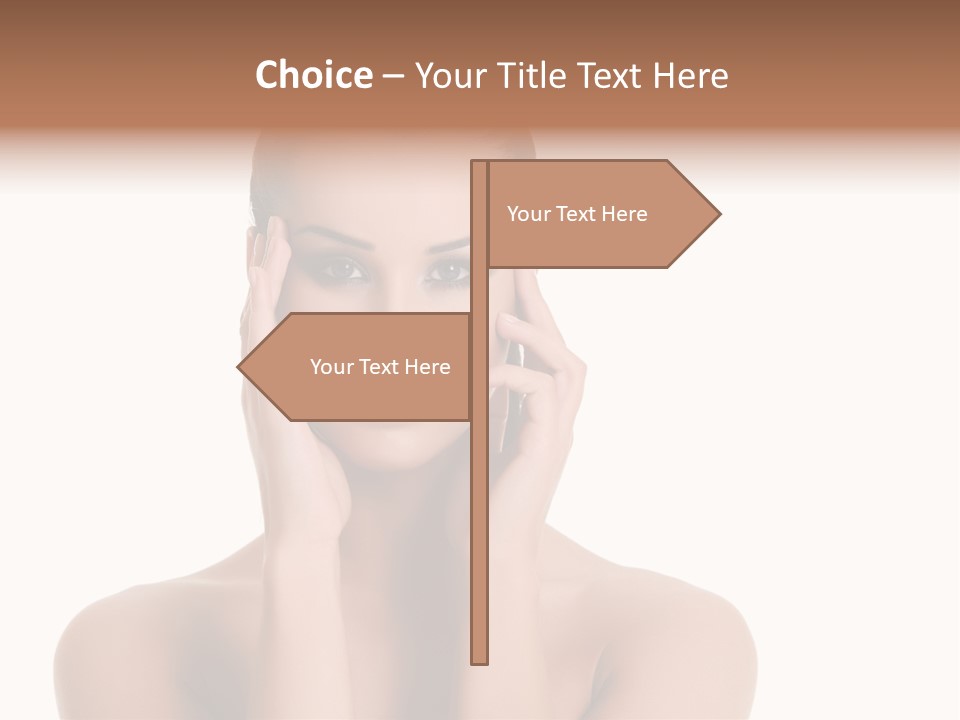 Woman Portrait Face PowerPoint Template