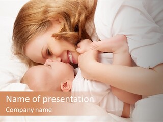 Love Baby Playing PowerPoint Template