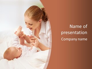 Bonding Two Baby PowerPoint Template