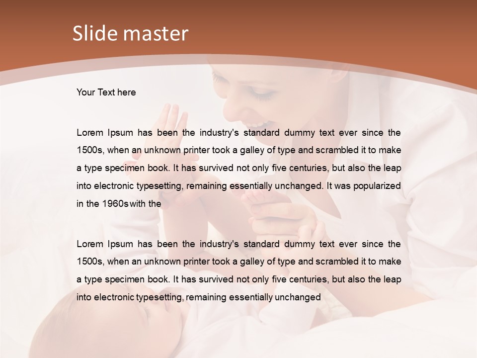 Bonding Two Baby PowerPoint Template