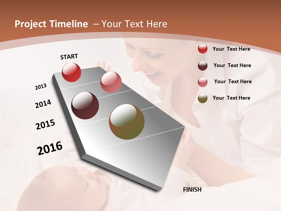 Bonding Two Baby PowerPoint Template