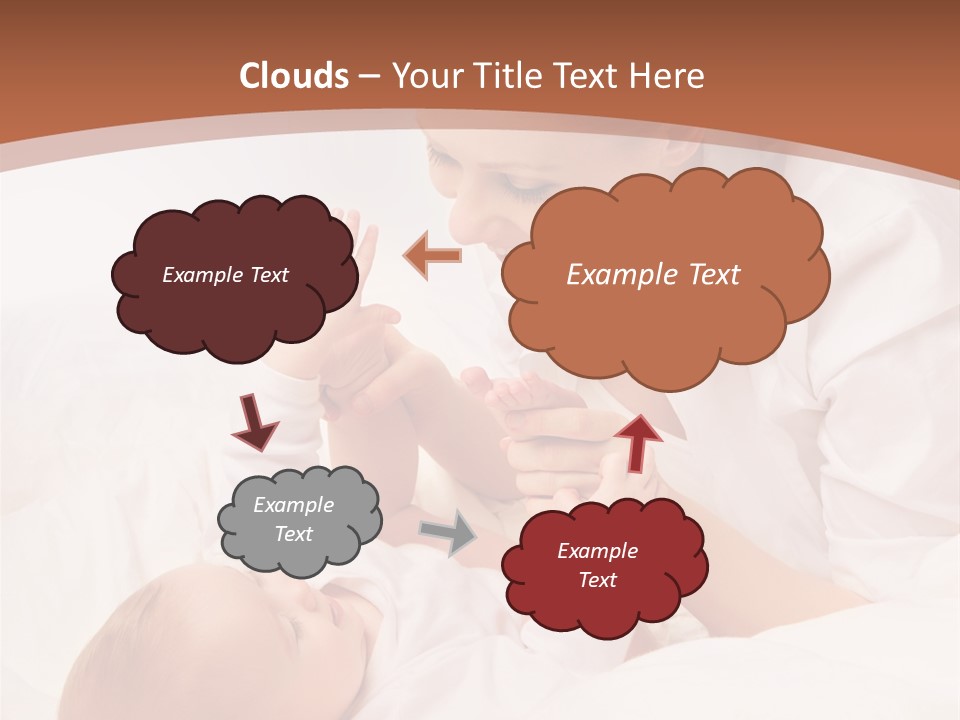 Bonding Two Baby PowerPoint Template