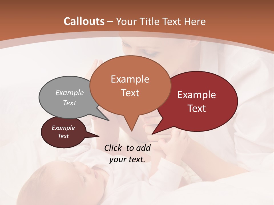 Bonding Two Baby PowerPoint Template