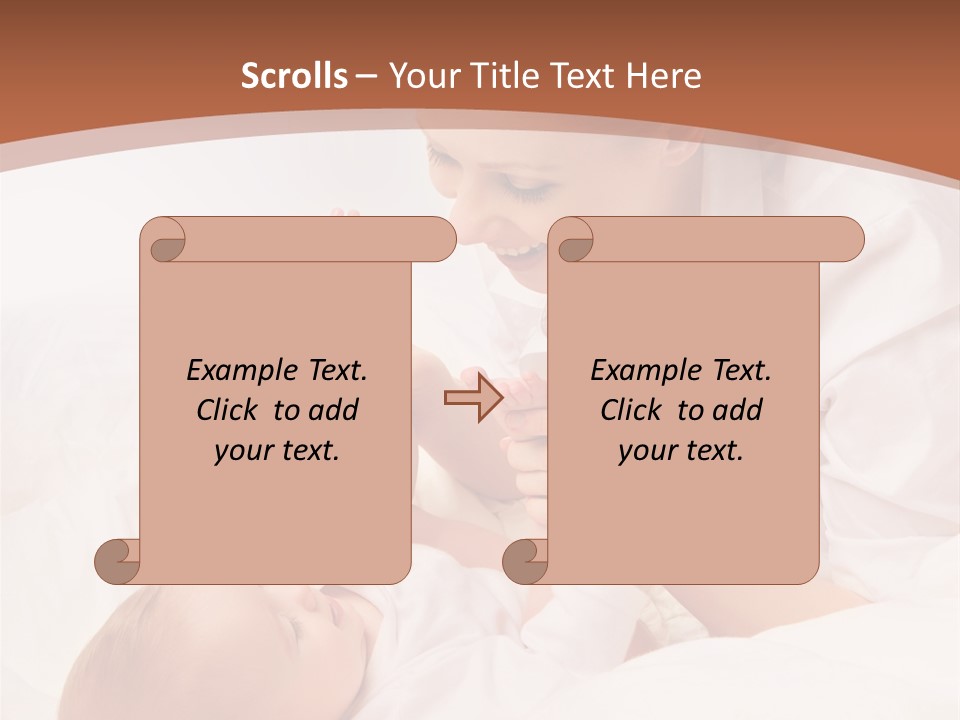 Bonding Two Baby PowerPoint Template