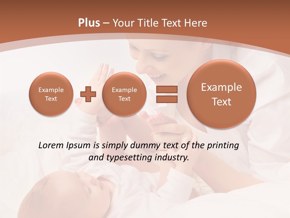 Bonding Two Baby PowerPoint Template
