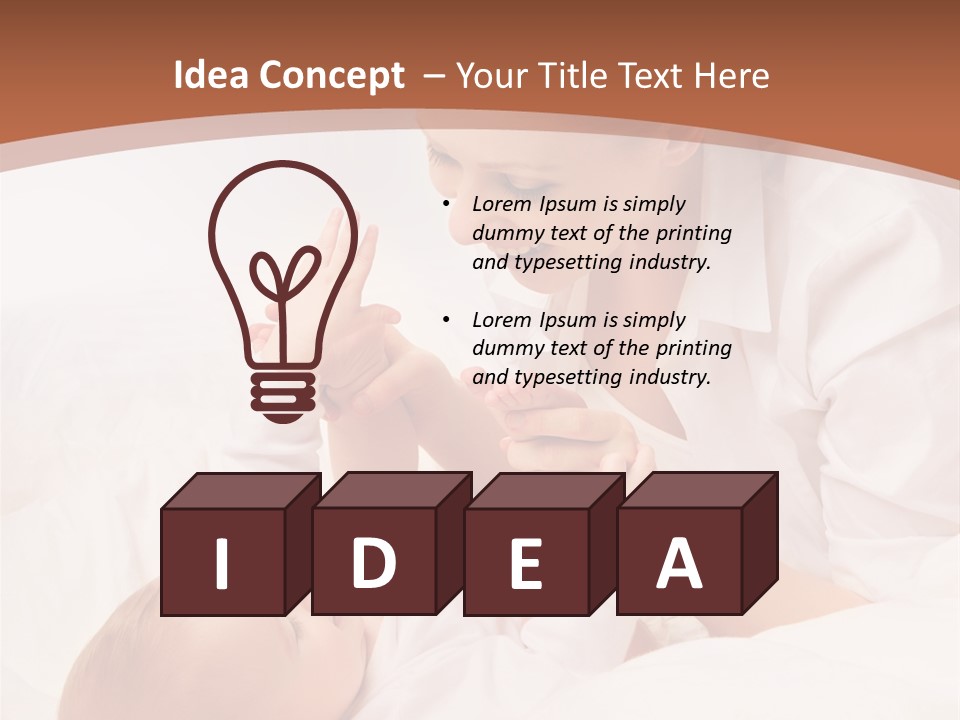 Bonding Two Baby PowerPoint Template