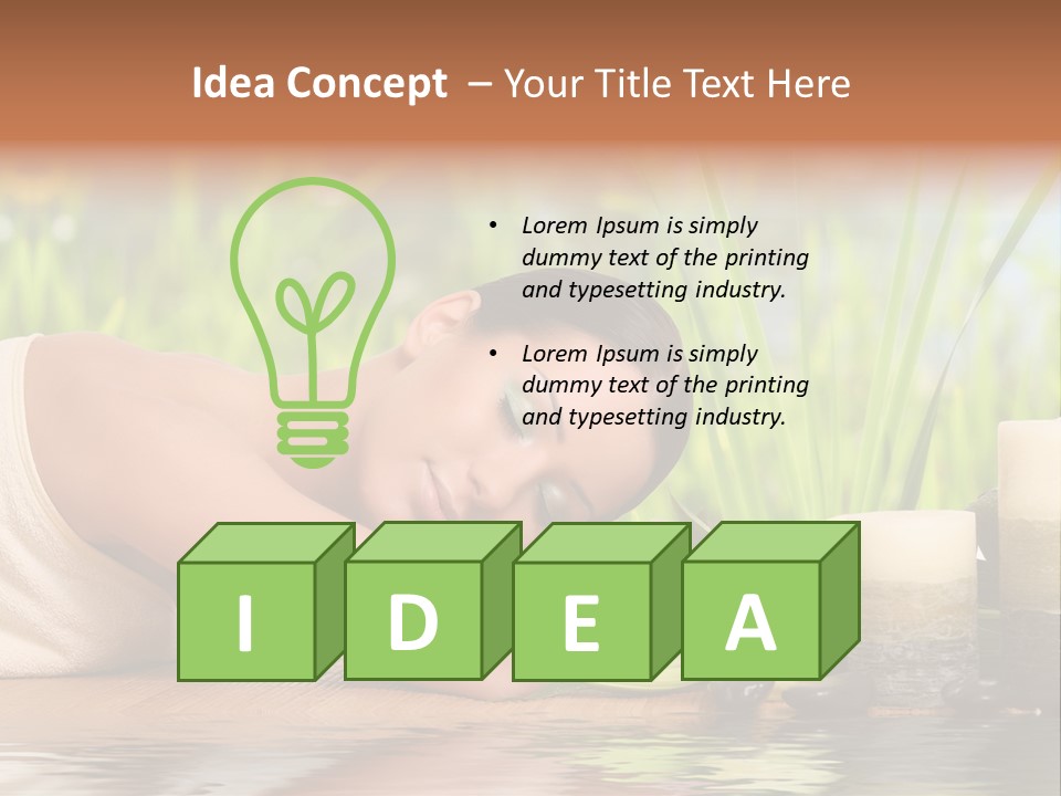 Back Girl Isolated PowerPoint Template