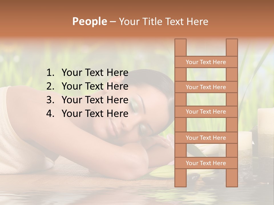 Back Girl Isolated PowerPoint Template