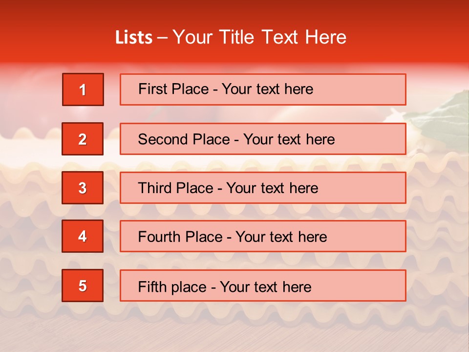 Italy Domestic Lasanga PowerPoint Template