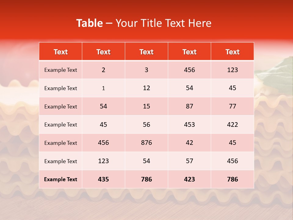 Italy Domestic Lasanga PowerPoint Template