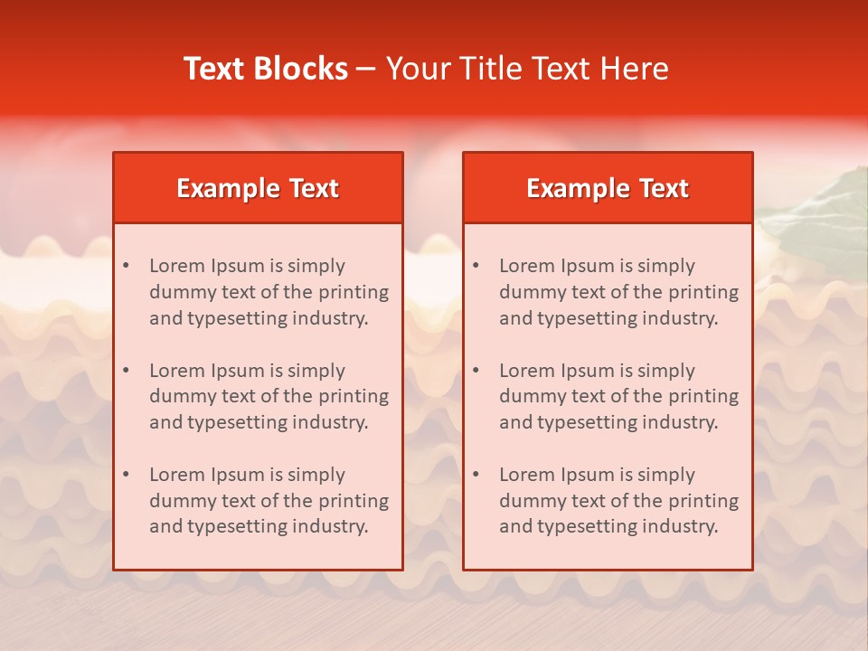 Italy Domestic Lasanga PowerPoint Template