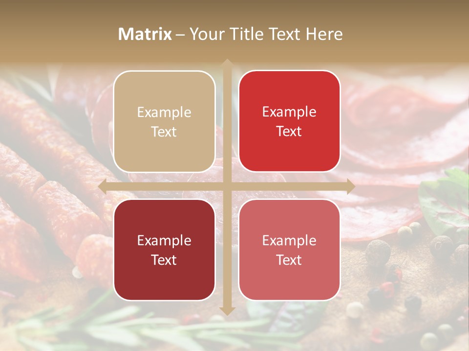 Mediterranean Slice Meat PowerPoint Template
