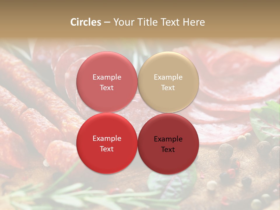 Mediterranean Slice Meat PowerPoint Template