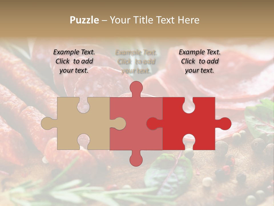 Mediterranean Slice Meat PowerPoint Template