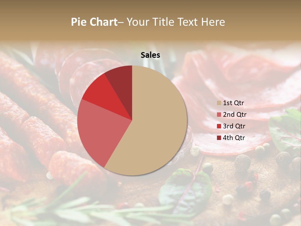 Mediterranean Slice Meat PowerPoint Template