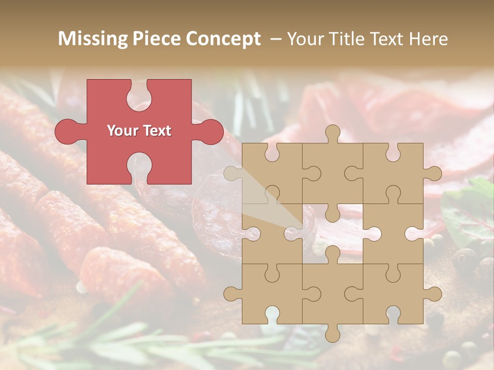 Mediterranean Slice Meat PowerPoint Template