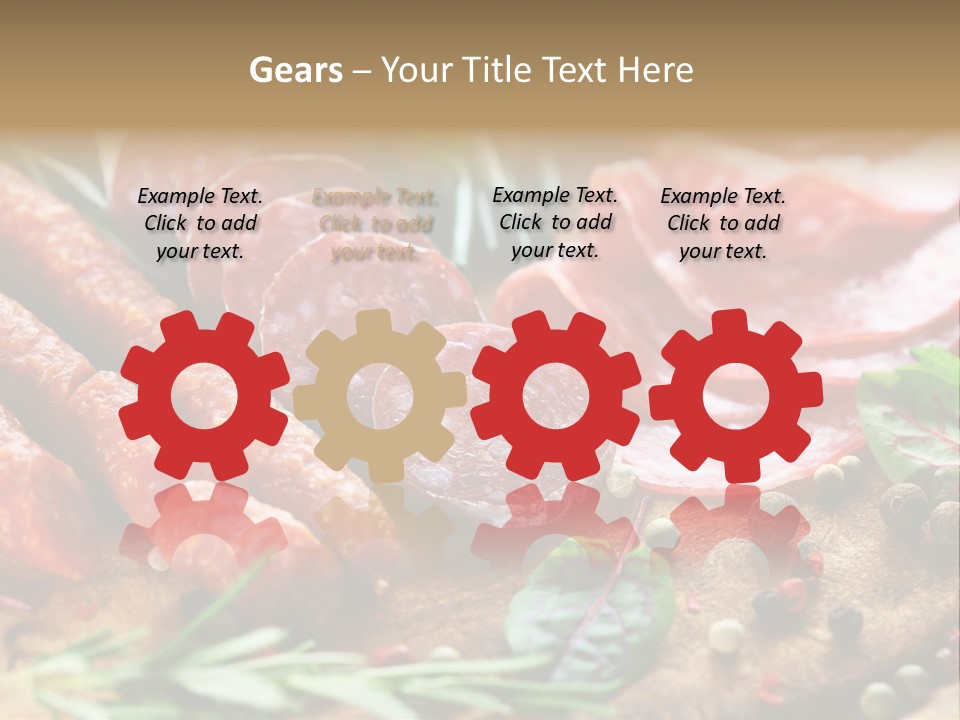 Mediterranean Slice Meat PowerPoint Template