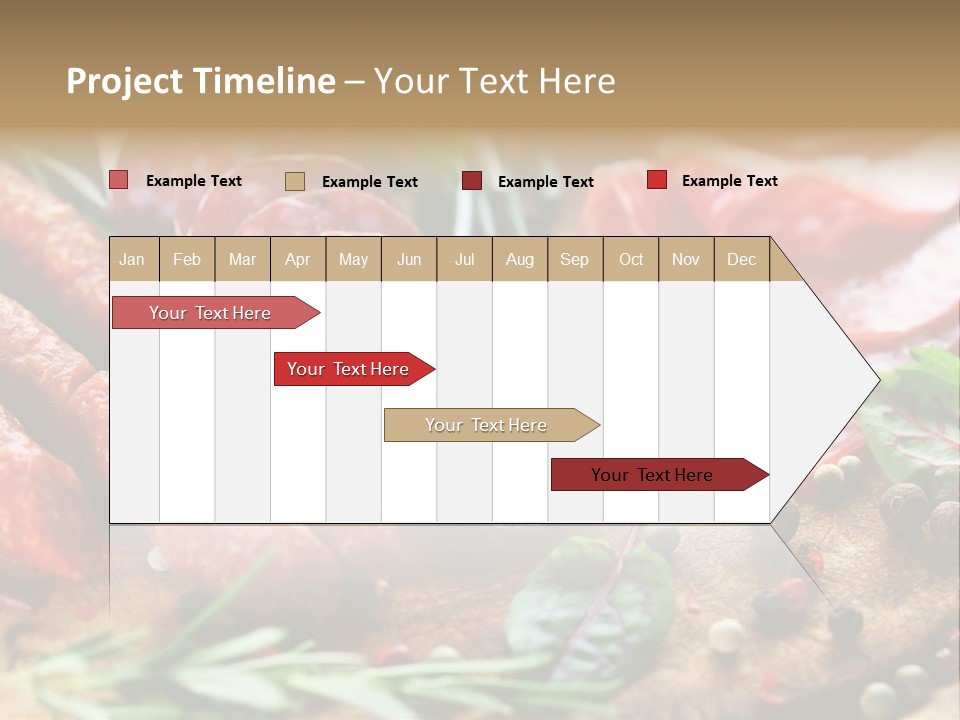Mediterranean Slice Meat PowerPoint Template
