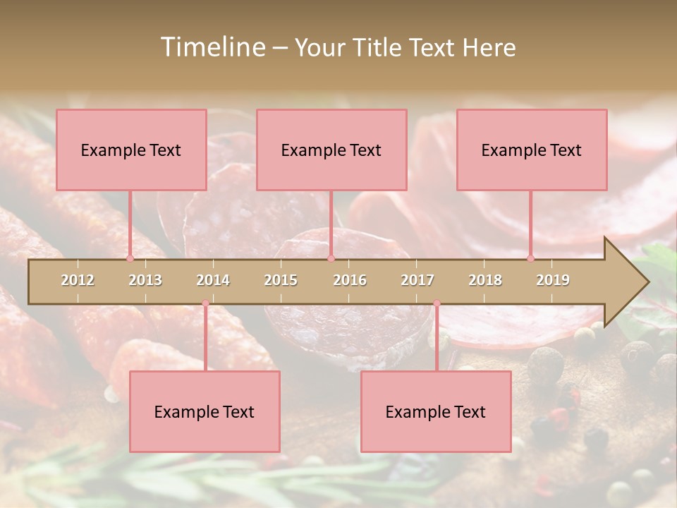 Mediterranean Slice Meat PowerPoint Template