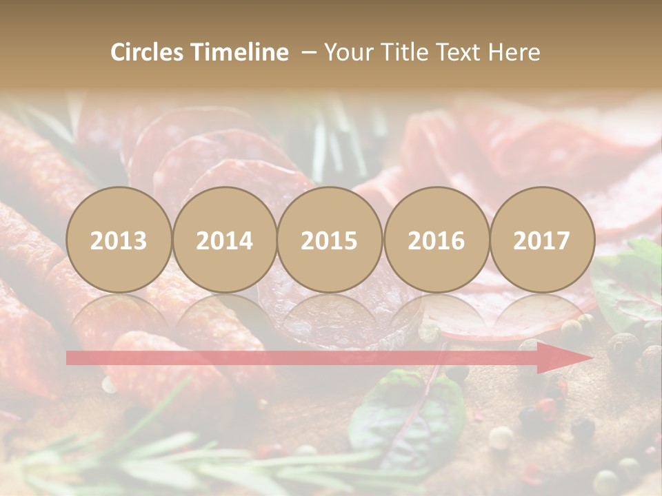 Mediterranean Slice Meat PowerPoint Template