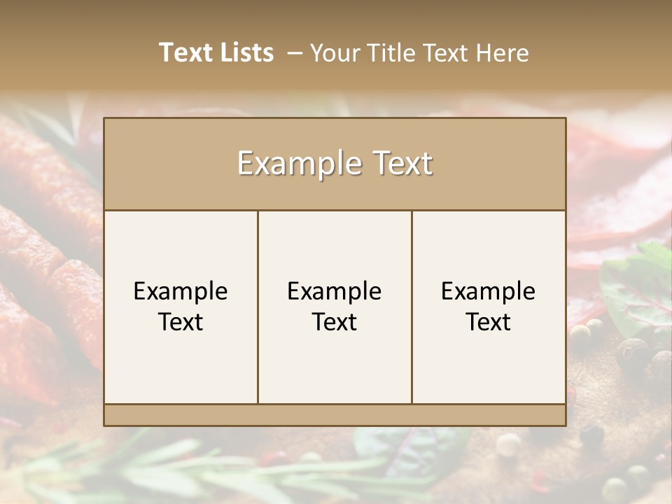 Mediterranean Slice Meat PowerPoint Template