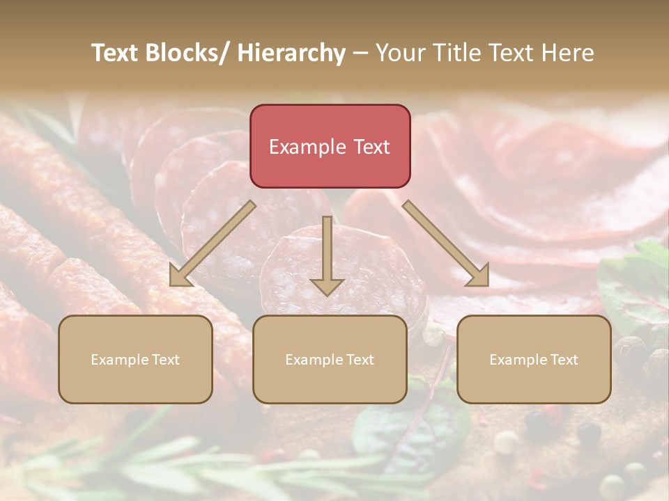 Mediterranean Slice Meat PowerPoint Template