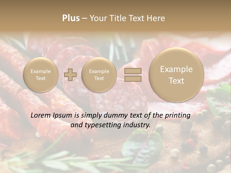 Mediterranean Slice Meat PowerPoint Template