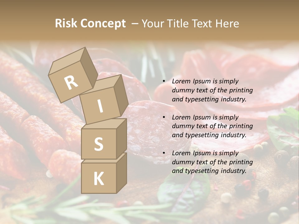 Mediterranean Slice Meat PowerPoint Template