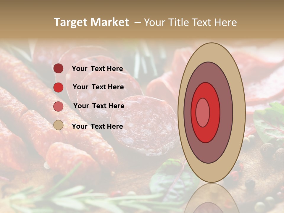 Mediterranean Slice Meat PowerPoint Template