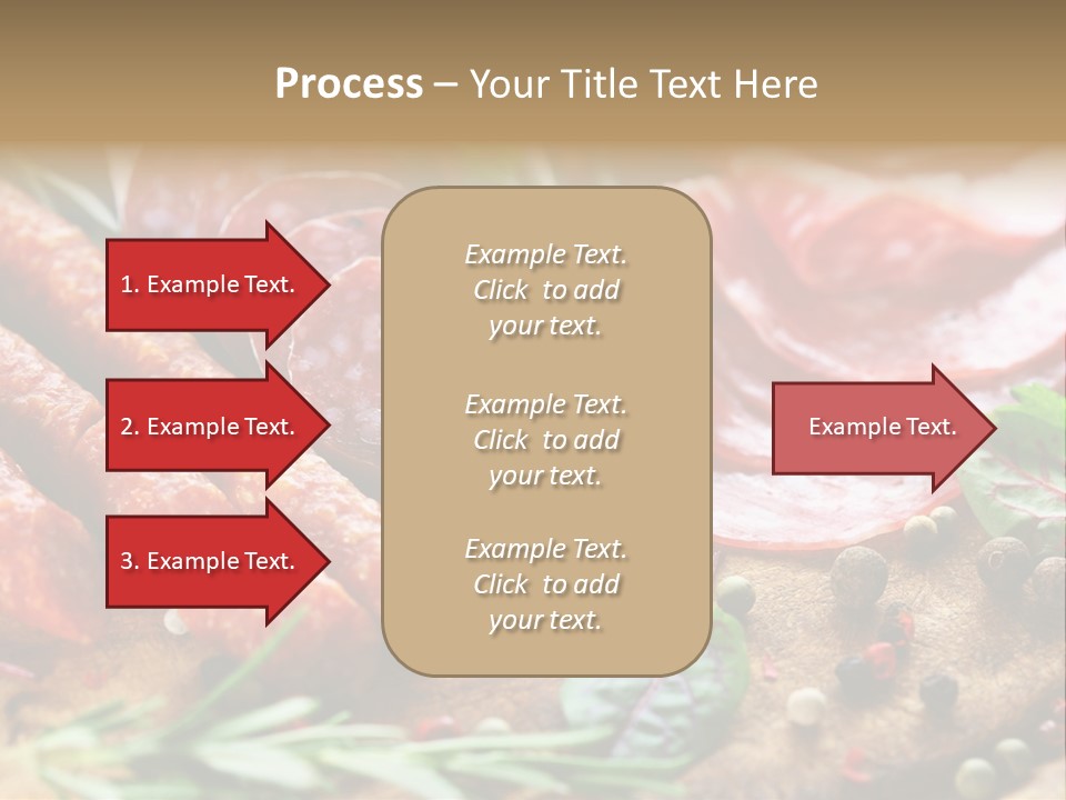 Mediterranean Slice Meat PowerPoint Template