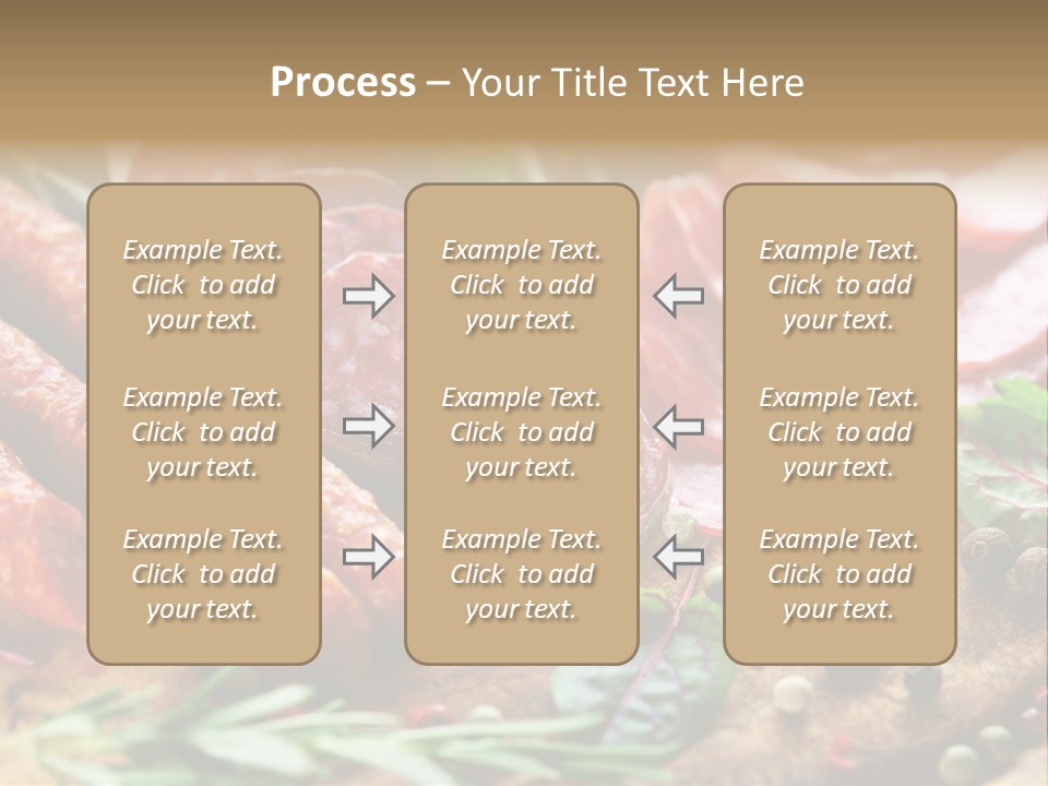 Mediterranean Slice Meat PowerPoint Template