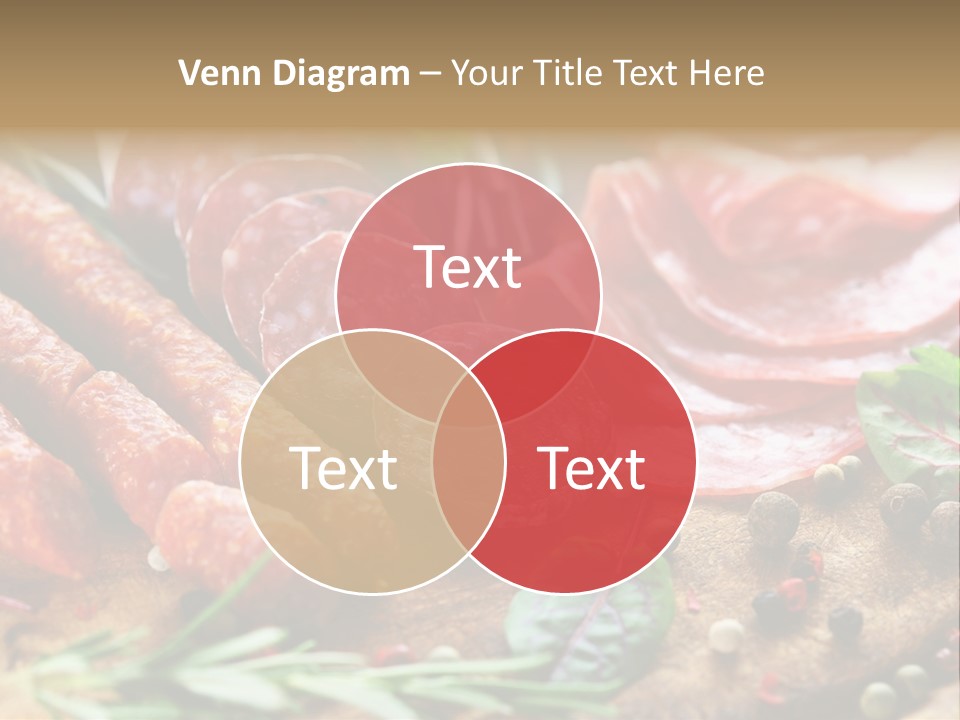 Mediterranean Slice Meat PowerPoint Template