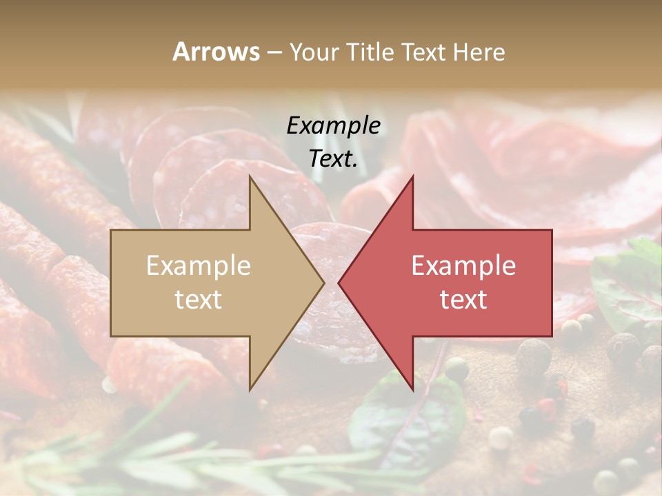 Mediterranean Slice Meat PowerPoint Template