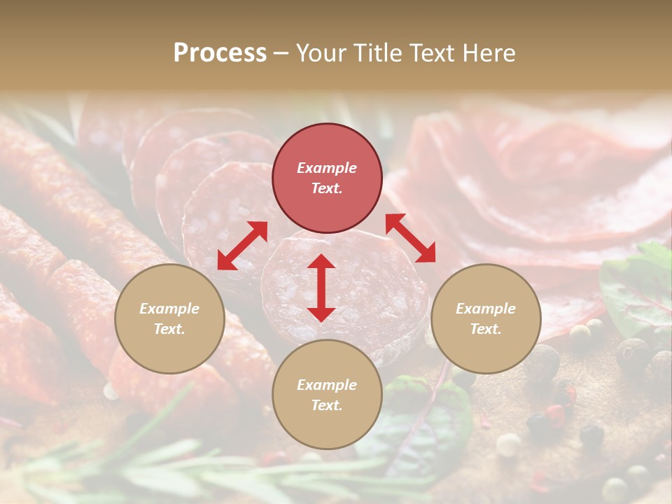 Mediterranean Slice Meat PowerPoint Template