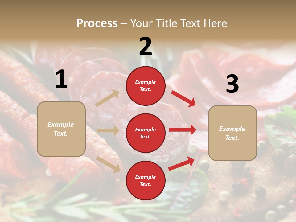 Mediterranean Slice Meat PowerPoint Template