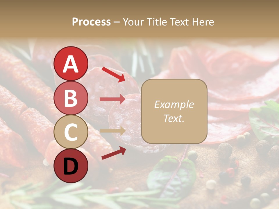 Mediterranean Slice Meat PowerPoint Template