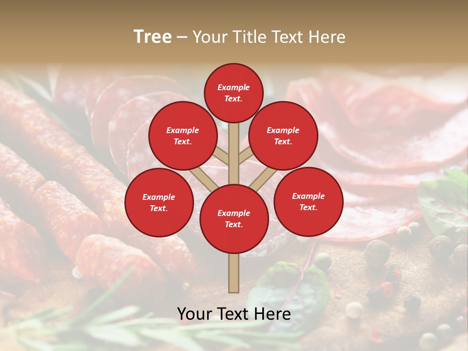 Mediterranean Slice Meat PowerPoint Template