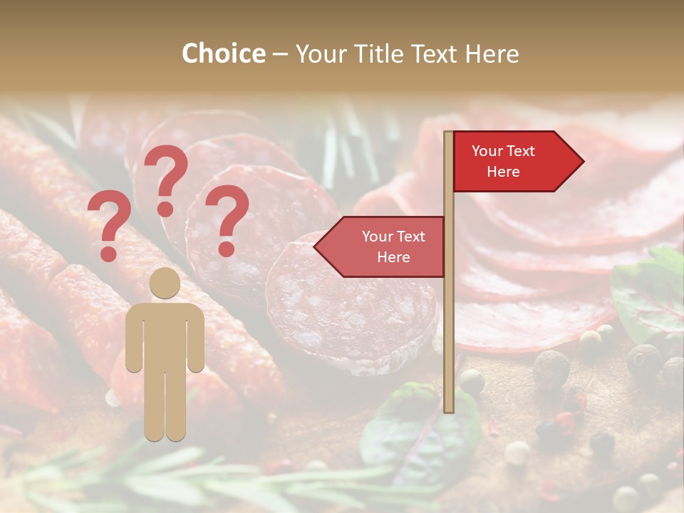 Mediterranean Slice Meat PowerPoint Template
