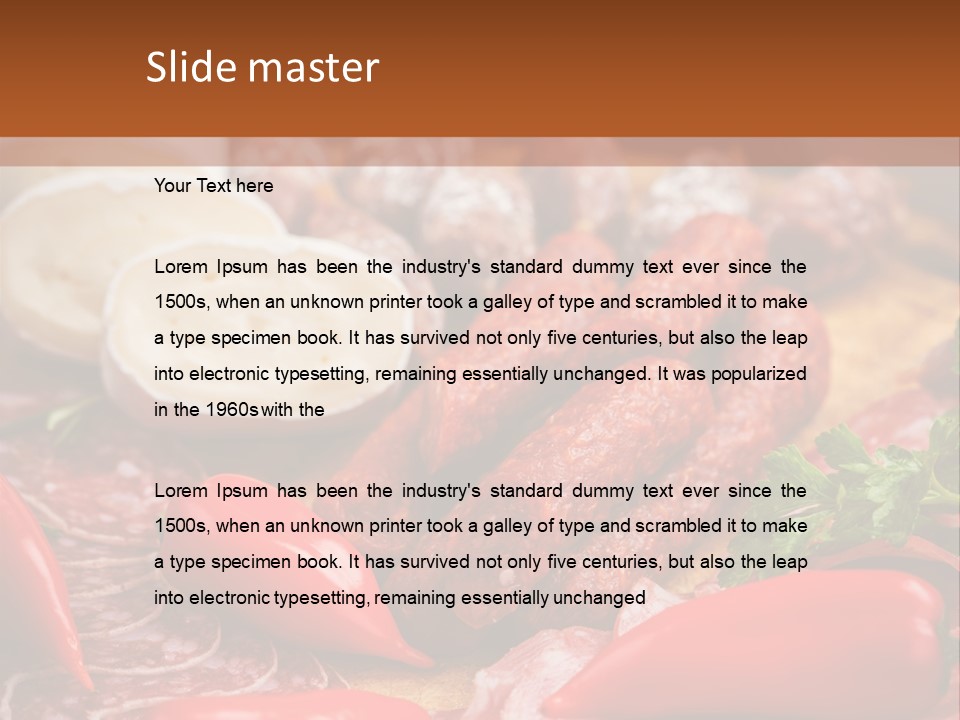 Board Sausage Canape PowerPoint Template