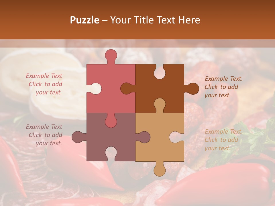Board Sausage Canape PowerPoint Template