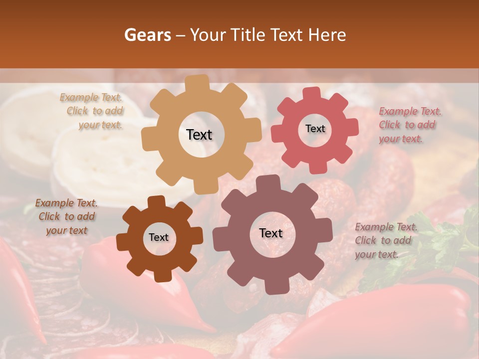 Board Sausage Canape PowerPoint Template