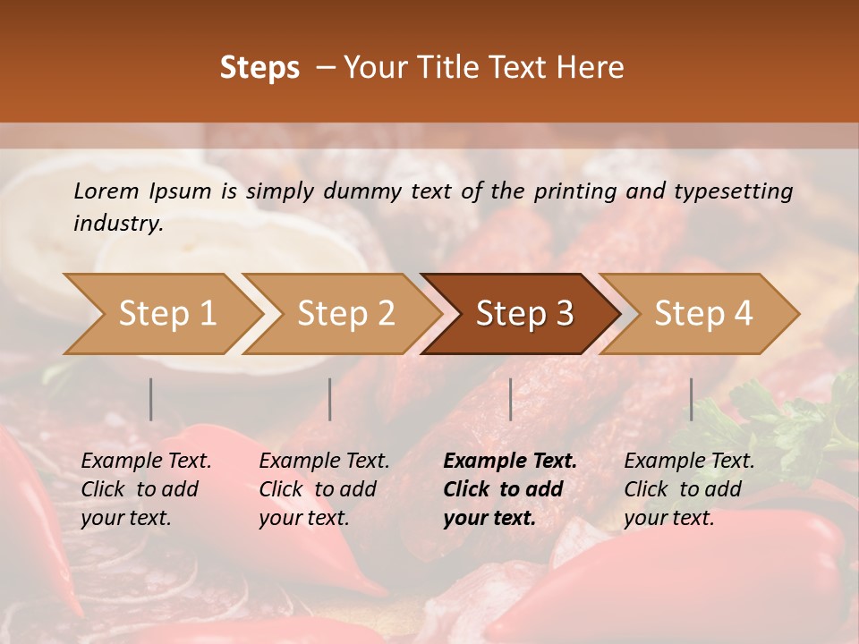 Board Sausage Canape PowerPoint Template
