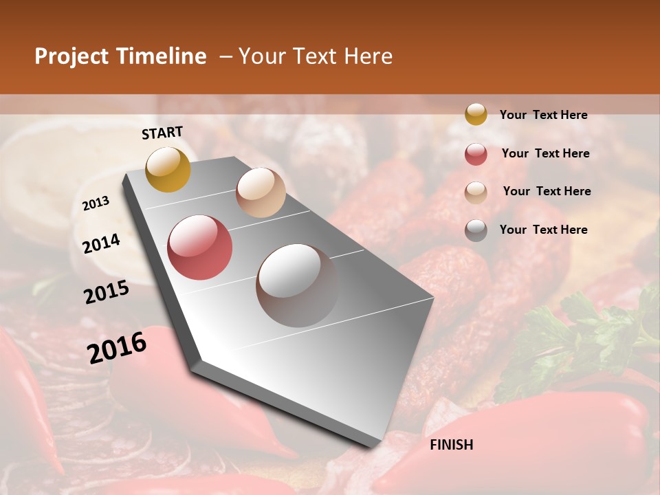 Board Sausage Canape PowerPoint Template