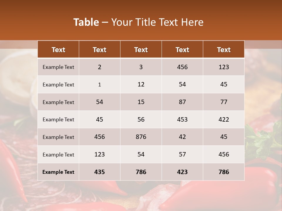 Board Sausage Canape PowerPoint Template