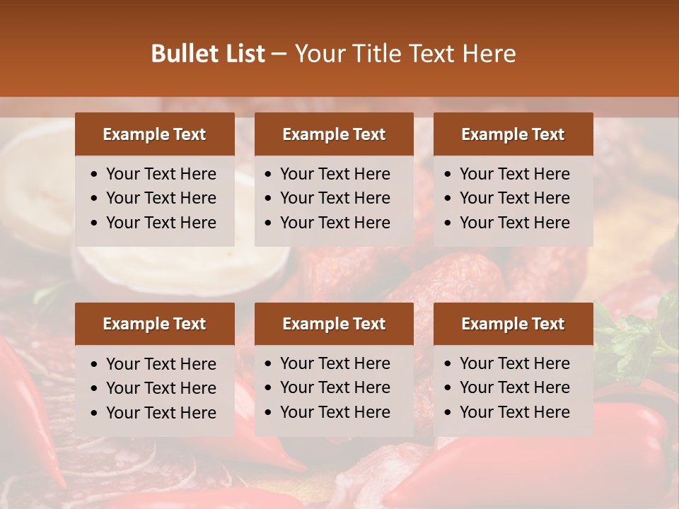 Board Sausage Canape PowerPoint Template