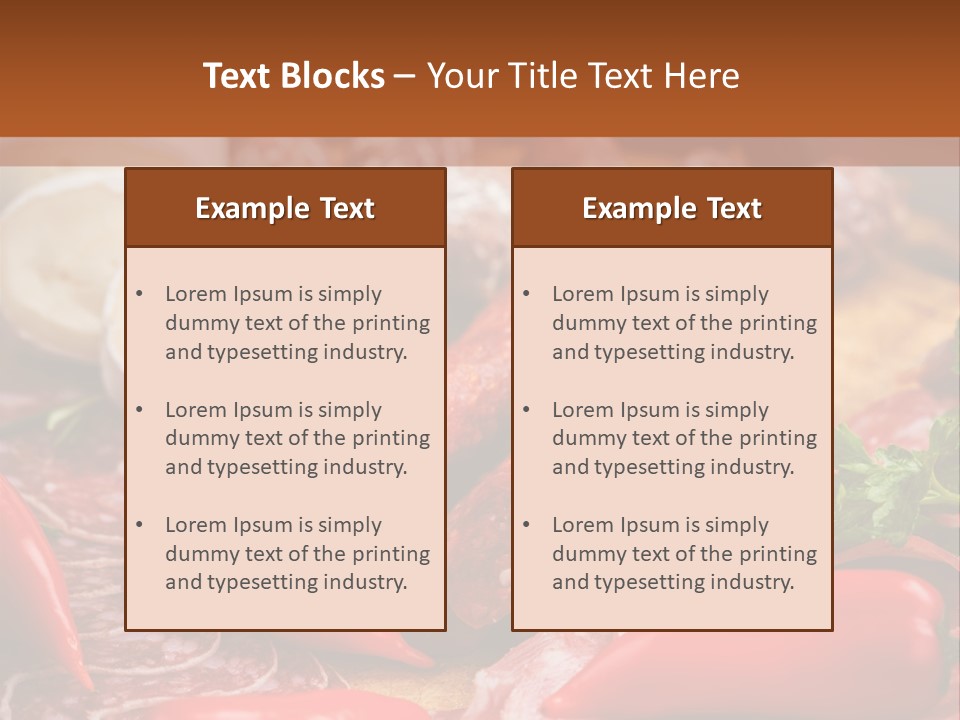 Board Sausage Canape PowerPoint Template